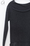 SWAYING 25 Early Spring Water-soluble Wool Fake Two-piece Sweater Series SW-SW25PS1T06-HEIHUI Black and Gray SW-SW25PS1T06